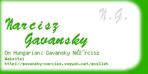 narcisz gavansky business card